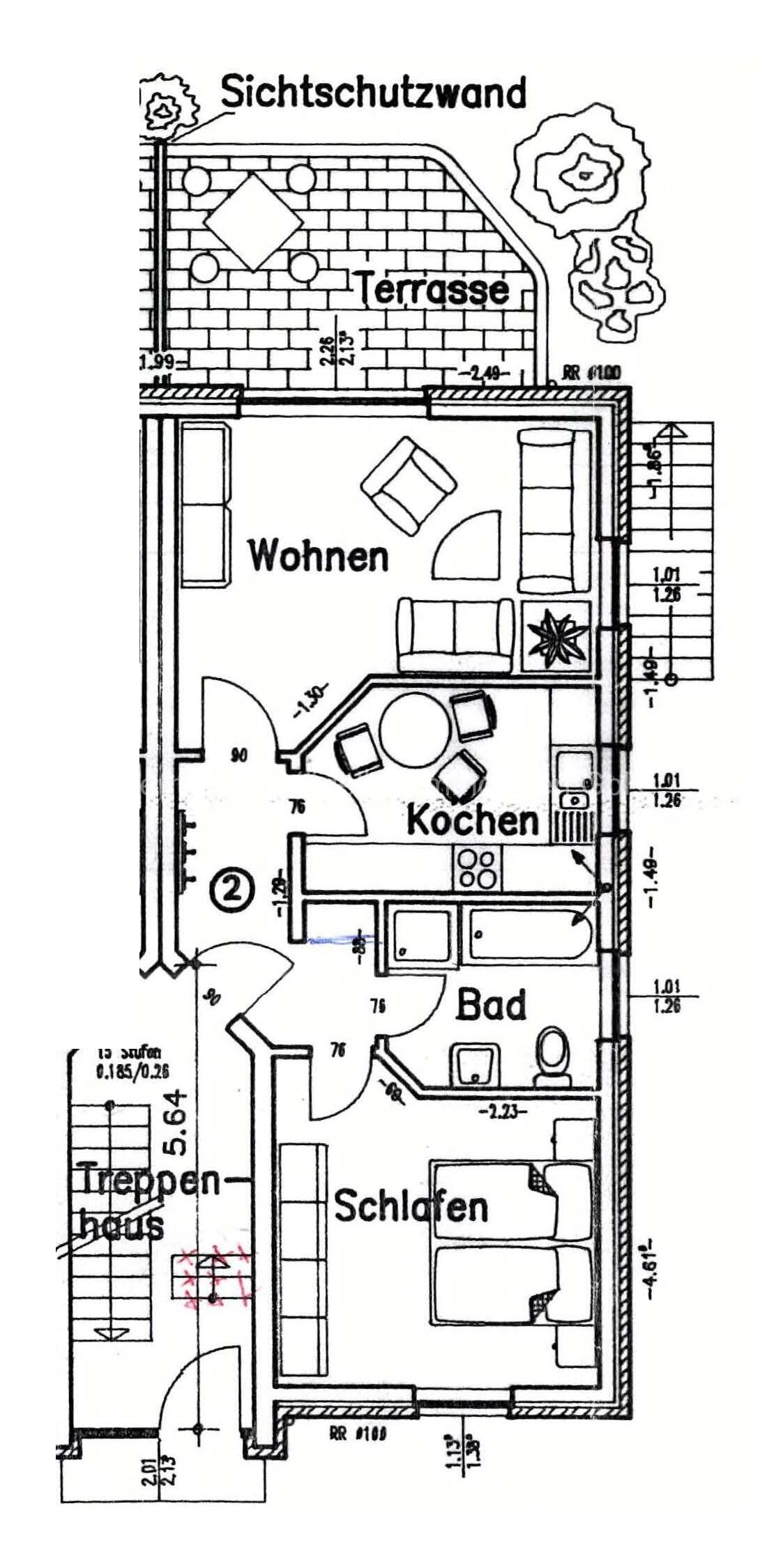 Frisch renovierte 2 ZKB mit Garten und Carport in Beckum